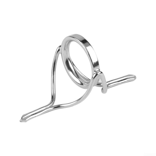 Guías de ojo de punta de caña para reparación de caña de pescar con anillos de cerámica resistentes al desgaste y marco de acero inoxidable para proteger la línea de pesca y mejorar el rendimiento de