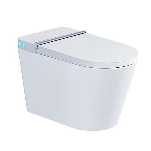 Arrisea Smart Toilet With Bidet Built In, Modern One Piece Toilet With Foot Sensing Flush & Blackout Flush & Auto Flush, Remote Control Adjustable Warm Water And Dryer, Built-In Tank & Led Night Light #TOP13