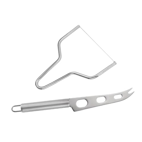 Cabilock Cheese Wire Cutter Set Includes Cheese Slicer Knife Sturdy Stainless Steel Easy to Use Ideal for Butter Cutting