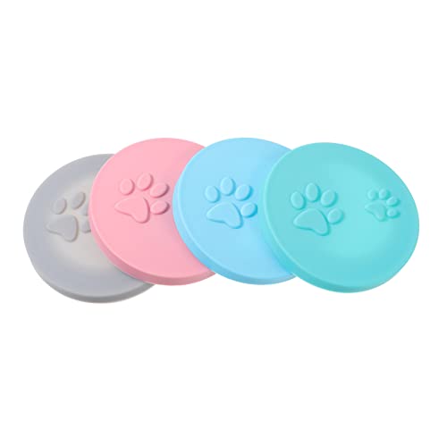 SUPVOX Silicone Sealing Cap Pet Food Can Lids Cat Dog Can Covers for Fresh Storage 4 Pack