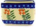 Polmedia Polish Pottery Sugar Packet Holder - Red Berries Pattern Handmade in Boleslawiec Poland by Ceramika Bona + Certificate of Authenticity