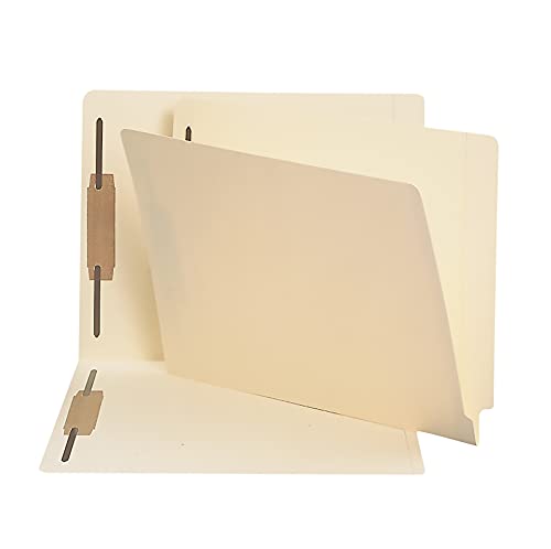 Smead End Tab Fastener File Folder, Shelf-Master® Reinforced Straight-Cut Tab, 2 Fasteners, Letter Size, Manila, 250 per…