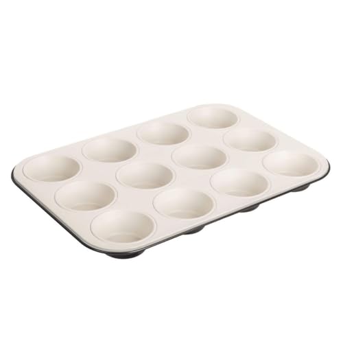 Dr. Oetker 123456 Moule à muffins, moule anti-adhésif avec revêtement premium Exclusive Anthracite/Crème Acier 38,5 x 26,5 x 3 cm