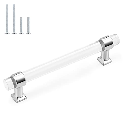 Up To 60% OFF 25 Pack Probrico 5 Inch Cabinet Pulls Polished Chrome Zinc Alloy with Clear Acrylic Kitchen Cabinet Handles, Drawer Pulls for Bedroom and Bathroom Cupboards and Cabinets Up To 60% OFF 25 Pack Probrico 5 Inch Cabinet Pulls Polished Chrome Zinc Alloy with Clear Acrylic Kitchen Cabinet Handles, Drawer Pulls for Bedroom and Bathroom Cupboards and Cabinets