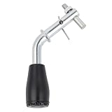 Serenophile Maniglia per porta del forno in acciaio inossidabile per stufa di riscaldamento caldaia camino accessorio di ricambio con impugnatura in plastica adatta a 1,1 cm di diametro foro argento e