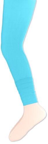 Jefferies Socks Girls 7-16 Layers Footless Tights, Aqua, 8-10