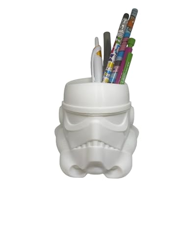 Stormtrooper Pen and Pencil Holder, White 3D Printed Vase