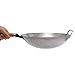COUNER Traditional Carbon Steel Wok, Hand Hammered Wok Pan with Wooden and Steel Helper Handle, Chinese Woks and Stir Fry Pans (Classic pattern-14