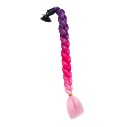 Queue de cheval pour casque de moto MAGICLULU tressée à ventouse pour adultes