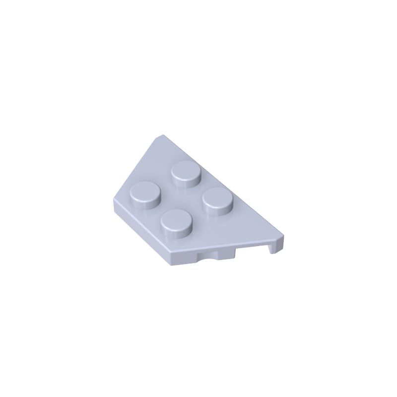 XYEIUGO 51739 Circular Plate Wedge Plate 2x4, light blue gray, 50 PCS