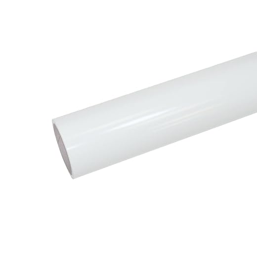 Vinyl Ease 24" x 30 ft Roll of Glossy White Permanent Adhesive-Backed Vinyl for Craft Cutters, Punches and Vinyl Sign Cutters V0700