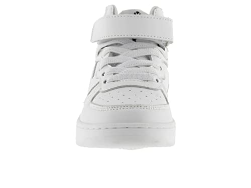 victoria Toddlers Tiempo Faux Leather High-Top Sneakers, White,10.5 M US2
