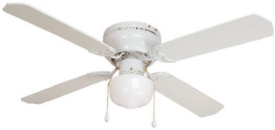 Aloha Housewares 99646 Aloha Breeze 42-Inch 4-Blade White Hugger Mount Ceiling Fan Fans, Ceiling