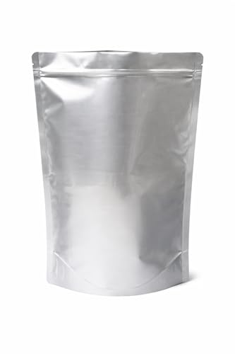 Pleasant Grove Farm 7 Mil Zip Top Mylar Bags Stand Up Gusseted Pouch in Multiple Sizes (50, 1 GALLON 10 x 14 inch)