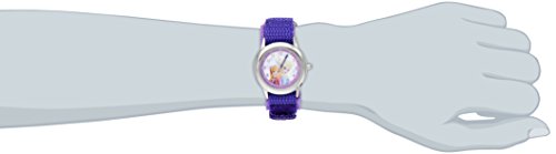 Disney Kids' W001228 Frozen Elsa & Anna Analog Watch With Nylon Strap, Light Purple2