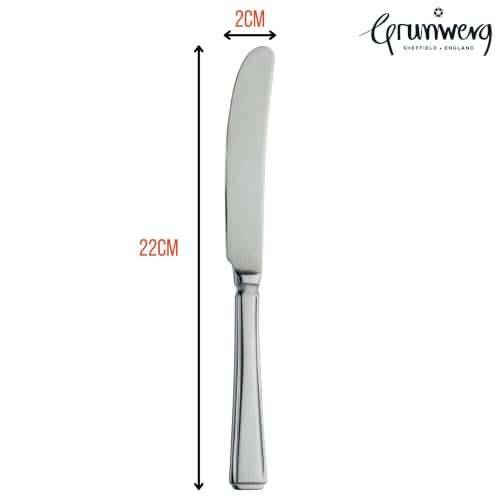 Grunwerg Harley-Kollektion Tafelmesser, 18/0 Edelstahl, 12er Set – Ansicht 2