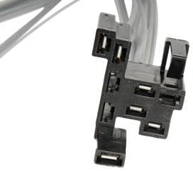 Close-up of ACDelco PT327 9-Way Female Pigtail connector pins