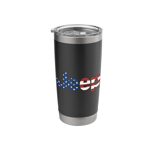 Jeep Flag Wordmark Stainless Steel Tumbler