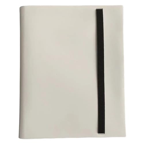 Sammelkarten-Sammlungs-Notizbuch, 9 Fächer, Spielkarten-Ordner, Tragbar, 360 Kartenhalter, Buch For Spielkarten Und Sportkarten (Color : White)
