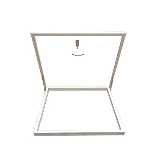 ERRULAN Botola da Tetto Lucernari e finestre per tetti, lucernari per tetti Piani in Lega di Alluminio con lastra acrilica, Copertura Impermeabile per lucernari per soffitta(50x50cm/19.7x19.7in)