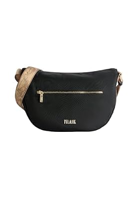 Alviero Martini Prima Classe Tracolla mezzaluna grande Nero