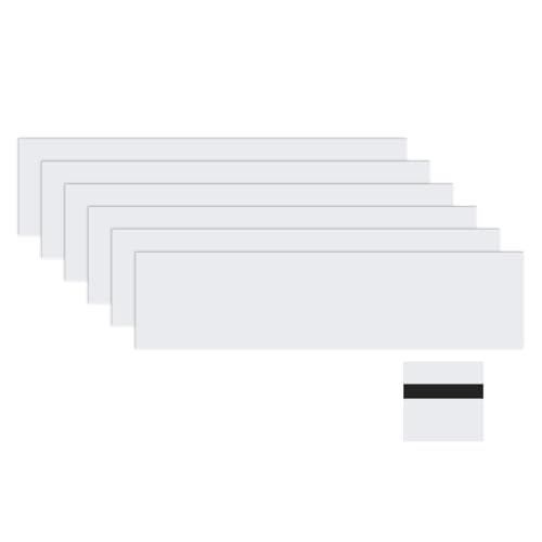 Image of M METERXITY 6-Pack Engraving Blank Materials Double Color 8x2 Inch, 1.3mm Thick ABS Plastic Sheet Yard Signs Name Plate for Door /Office /Home /Conference /Hotel /DIY Carving[White /Black]