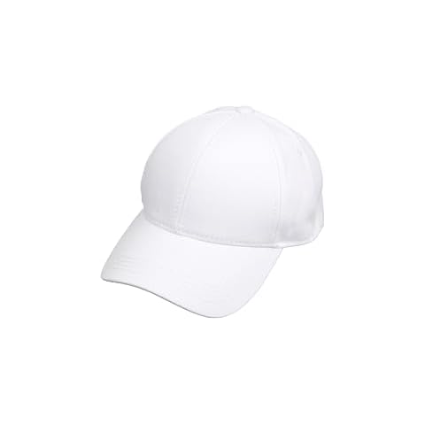 HATSQUARE Cotton Summer Baseball Cap, Unisex Sports Cap, Men Breathable Sports Hat, Women Twill Cap, Adjustable Cap - White Cover