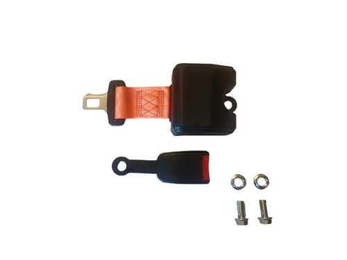 Yakitoko 1Pack Universal Tractor Seat Belts and Suitable for Forklift Mower Buggy Golf Cart Retractable 70inch Orange