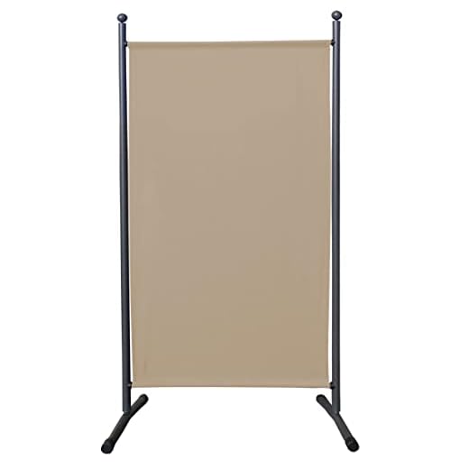 QUICK STAR Paravent Outdoor Wetterfest 180 x 78 cm Beige | Raumteiler Stellwand Innen | Garten & Balkon Sichtschutz Blickdicht