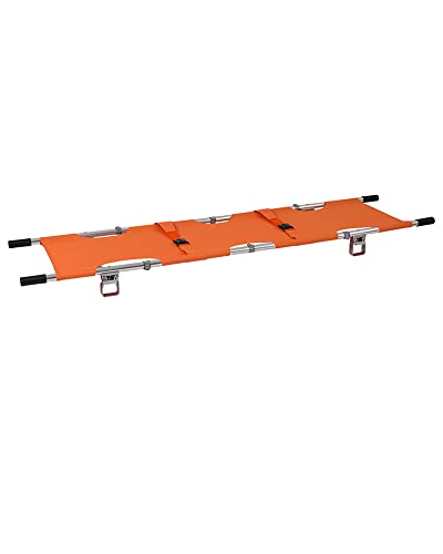 Civière pliante pour transport sécurisé de patient évacuation d'urgence en alliage aluminium
