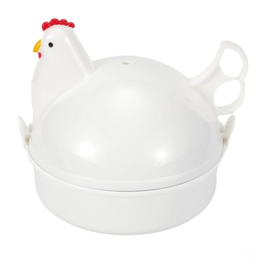 PETSTIBLE Mikrowellen-Eierkocher für 4 Eier, Hühnerförmiger Eierkocher, Mikrowellenherd, Ei, entfernt die Muschel-Dampfgarer Küche – Bild 6