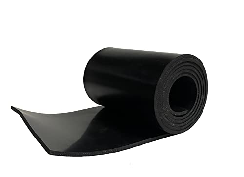 Gummistreifen 200mm (20cm) breit mit Gewebeeinlage, Länge von 1m bis 10m, Stärke: 3mm bis 10mm Vollgummi Hartgummi Gummirolle Gummileiste (Gewebe 3mm Stärke, 7m x 20cm)