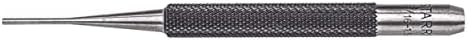 Starrett Drive Pin Punch with Knurled Grip for Driving Pins Into or Out of a Workpiece - Hardened and Tempered Steel, 4" Length, 1/16" Punch Diameter - 565A
