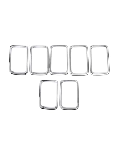 DSWSQ for Grand Cherokee Chrome Grill Inserts Front Grille Mesh no Mesh Cover Guard for 2014-2016 Jeep Grand Cherokee Clip-on Grille Accessories