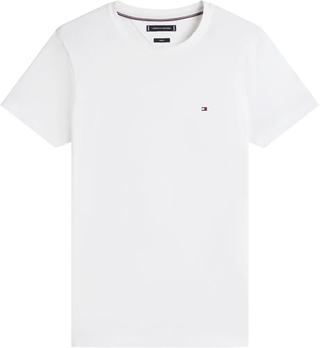Tommy Hilfiger Herren T-Shirt Kurzarm Core Stretch Slim Fit, Weiß (White), 3XL – Ansicht 5
