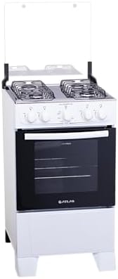 Fogão Atlas 4 Bocas Mesa de Inox Coliseum Plus Branco