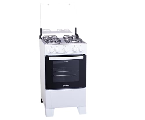 Fogão Atlas 4 Bocas Mesa de Inox Coliseum Plus Branco