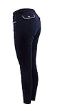 QHP Softshell Thermoreithose Reithose schwarz Damen Vollbesatz mit Strass (36)