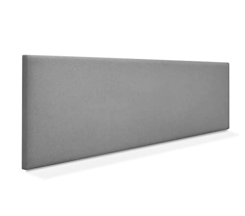DHOME Cabecero de Polipiel o Tela AQUALINE Liso cabeceros Cabezal tapizado Cama Lujo (Tela Gris, 135cm (Camas 120/135/140))