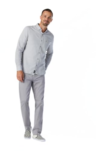 Mavi Zach Men's Straight Leg Pants, Regular Rise Twill Pants for Men, Graphite Twill, Gray Work Pants, 36 x 34