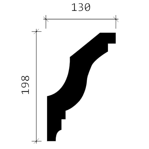 Cornisa Profhome 150273 moldura de techo de poliuretano pretratado 200cm de largo 5