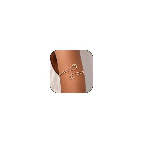 Image of Long tiantian Gold Arm Cuff Upper Arm Armband Greek Goddess Costume Jewelry