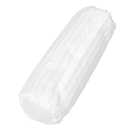 SHINEOFI Funda de Almohada Cilíndrica Blanca para Cojín Interior 15 X 50 CM Funda de Almohada Cervical Redonda para Cama y Sofá