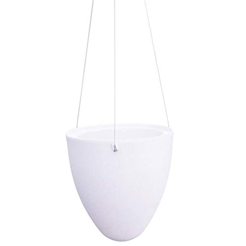 Kapmore Watering Hanging Planter Flower Pot Frosted Plant Pot Plastic Flower Hanging Basket for Indoor Outdoor Home Decor