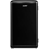 COMFEE' RCD93BL2EURT(E) Piccolo frigorifero 93Litre, Design retrò, Mini frigo da tavolo, Termostato regolabile, Silenzioso, Adatto per casa, ufficio e hotel, Nero