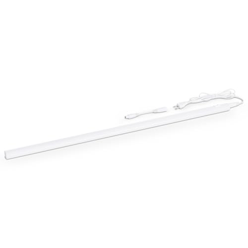 SEBSON Réglette LED sous Meuble Cuisine 90cm avec Prise et Interrupteur, Blanc Neutre 4000K 12W...