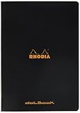 cuaderno rhodia a4 48 hojas. RHODIA 119166C - Cahier Piqué Black - A4 - Pointillés Dot - 96 pages - Papier Clairefontaine Blanc 80 g/m² - Couverture en Carte Enduite Souple, Résistante et Imperméable - RHODIA Classic