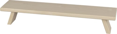 Banc en bois naturel WEIGLA, piédestal décoratif de Noël, idée cadeau tradition