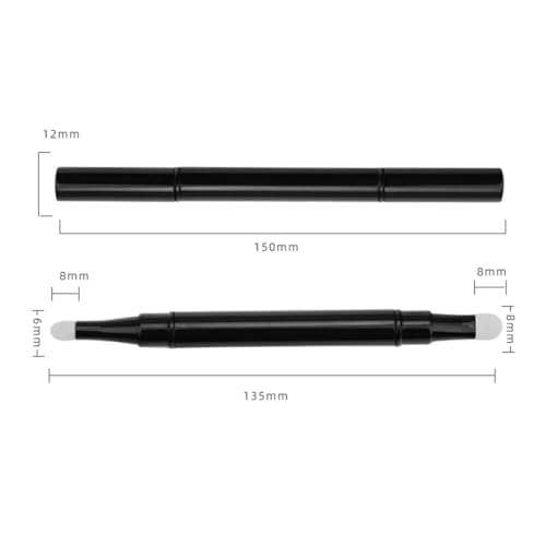 Alide Pincel retráctil de doble punta para sombras de ojos, pincel de maquillaje de viaje, cerdas suaves, aplicador de sombras de ojos, herramienta para difuminar y sombrear los ojos. - imagen 7