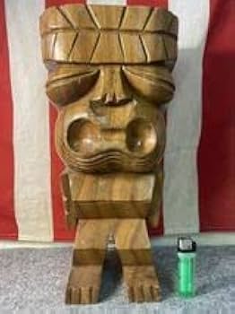 Amazon.co.jp: ハワイ製 ビンテージ 大きなTIKIの置物 2 ティキ